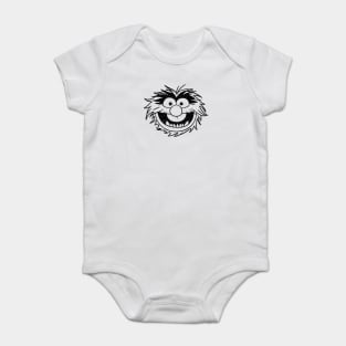 Muppets - Animal - Distressed - Black Baby Bodysuit